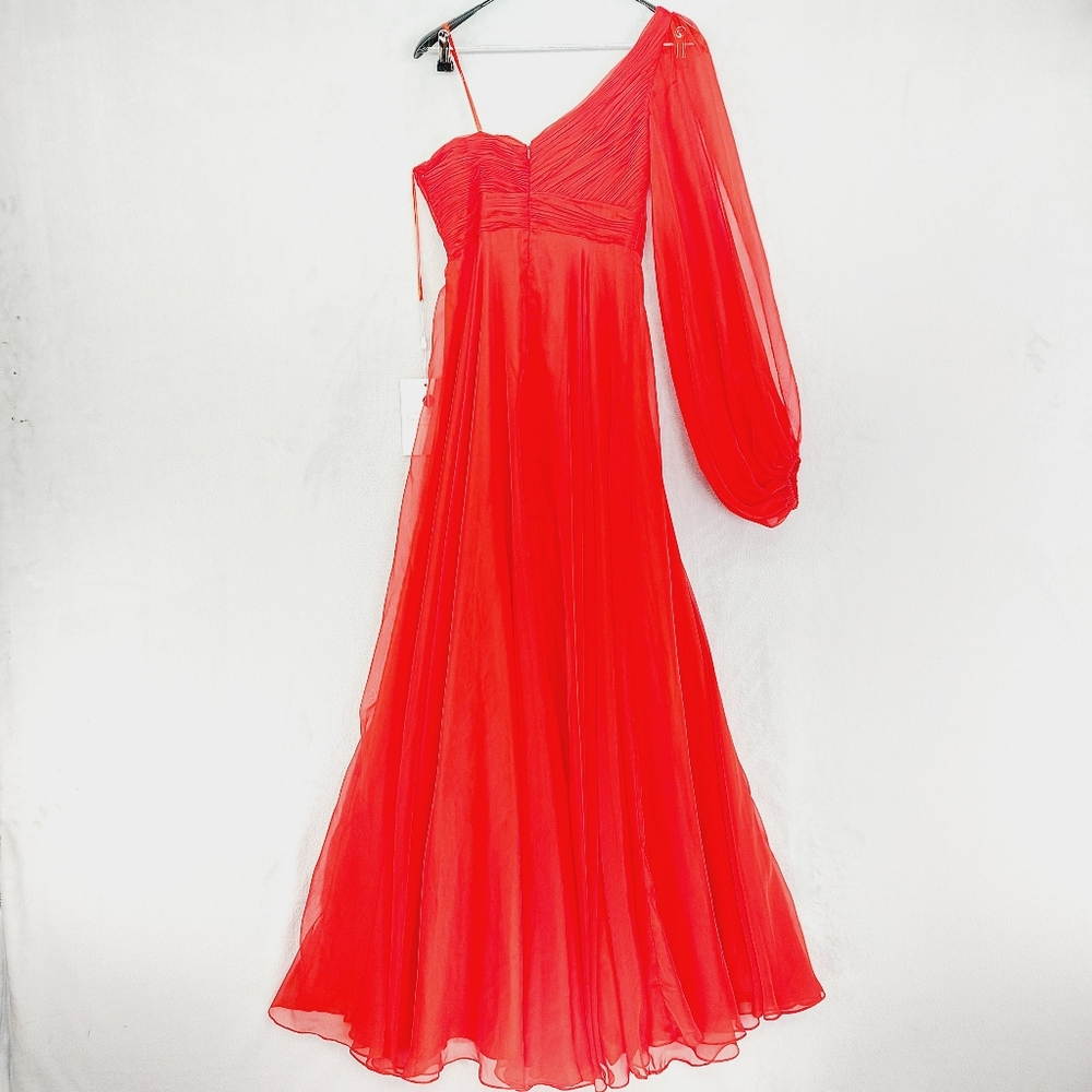 New Mac Duggal 67810 One Shoulder Maxi Formal Dress P2470 - Picture 7 of 10